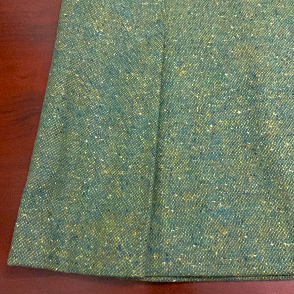 Searle Green Tweed Wool Skirt w/Kick Pleats - Picture 3 of 6